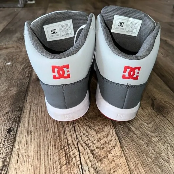 Dc Shoes Cure Hi Top Sneaker Men's Size 12 Gray White
