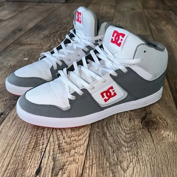 Dc Shoes Cure Hi Top Sneaker Men's Size 12 Gray White