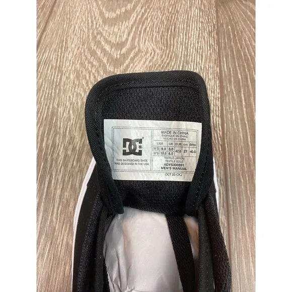 DC Shoes Unisex Manual‎ Shoes Black/White - ADYS300591-BKW, Black/White NEW