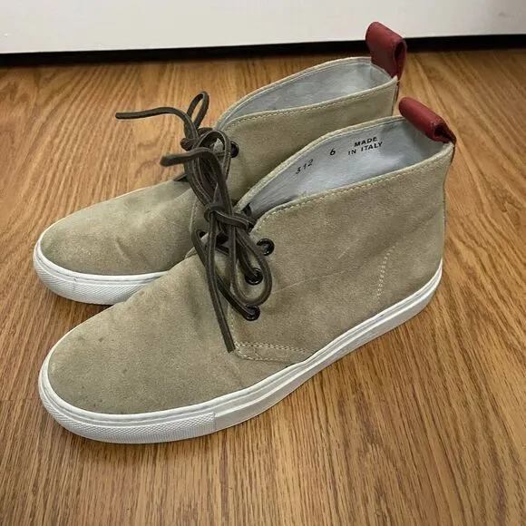 Del Toro Italy made women Chukka Sneakers Suede leather Beige size 6