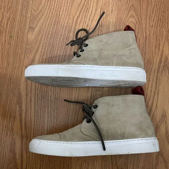 Del Toro Italy made women Chukka Sneakers Suede leather Beige size 6