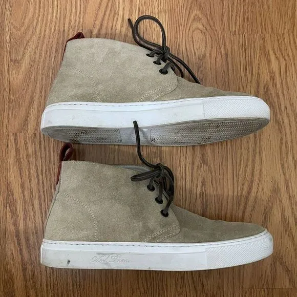 Del Toro Italy made women Chukka Sneakers Suede leather Beige size 6
