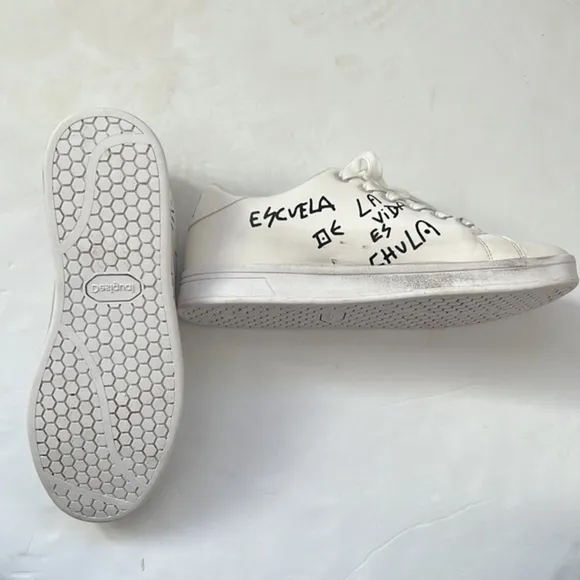 Desigual sneakers &quot;Marker message&quot; lace up low sneakers in size 7.5