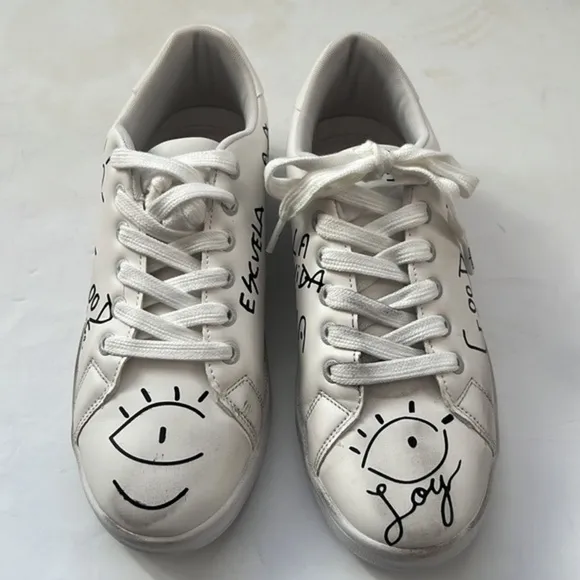 Desigual sneakers &quot;Marker message&quot; lace up low sneakers in size 7.5