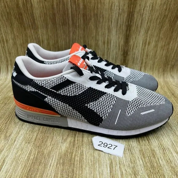 Diadora Titan Weave Men's Size 10.5 Gray Black Casual Running Shoes Sneakers‎