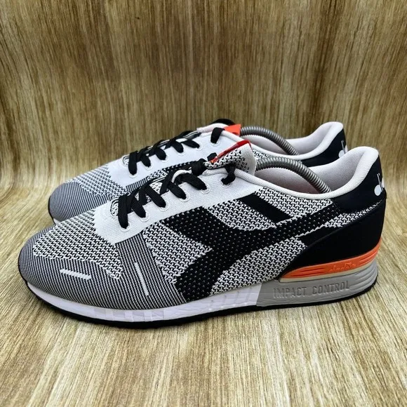Diadora Titan Weave Men's Size 10.5 Gray Black Casual Running Shoes Sneakers‎