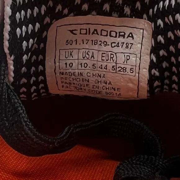 Diadora Titan Weave Men's Size 10.5 Gray Black Casual Running Shoes Sneakers‎