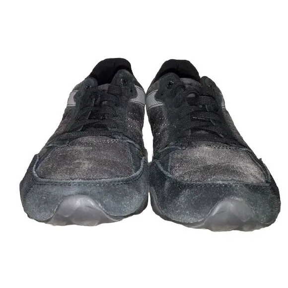 Diesel Eagle Loop Men's 9.5 Low Top‎ Suede Canvas Casual Sneakers Black 42.5