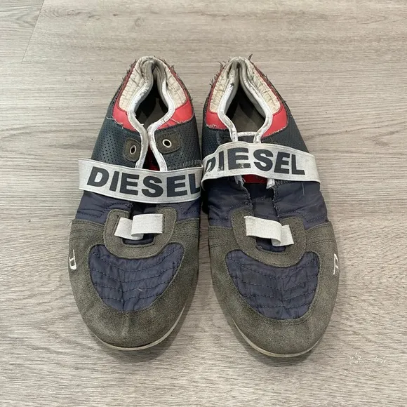 Diesel Loop Leather Low Casual Sneakers Shoes Men's 45 US 11.5
