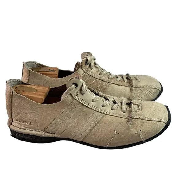 Diesel Santos Leather Oxford Shoes Mens 12 Gum Soles Lace Up Casual Business