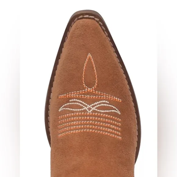 Dingo Women’s Hot Sauce Embroidered Snip Toe Cowboy Boots In Camel SZ 8 NWOB