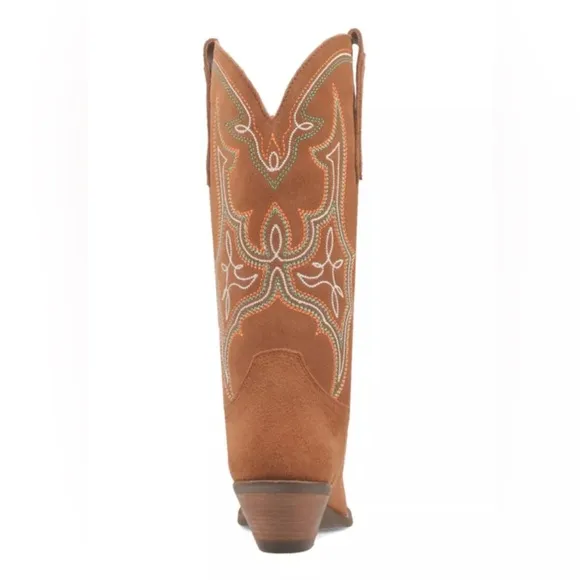 Dingo Women’s Hot Sauce Embroidered Snip Toe Cowboy Boots In Camel SZ 8 NWOB