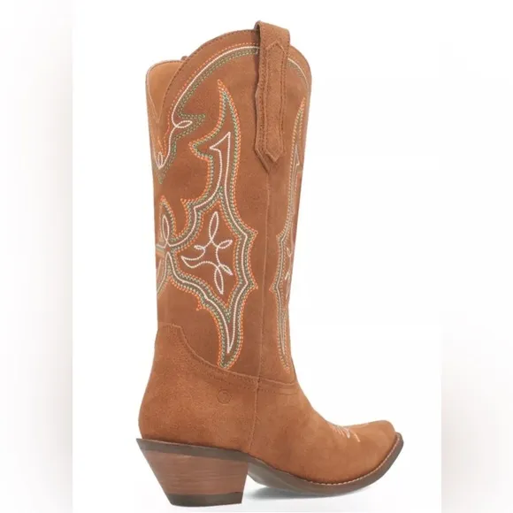 Dingo Women’s Hot Sauce Embroidered Snip Toe Cowboy Boots In Camel SZ 8 NWOB