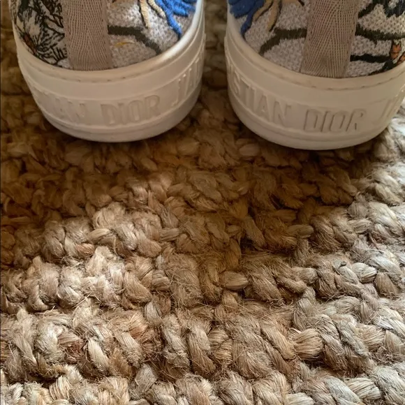 Dior White Canvas Sneakers with Playful Doodles