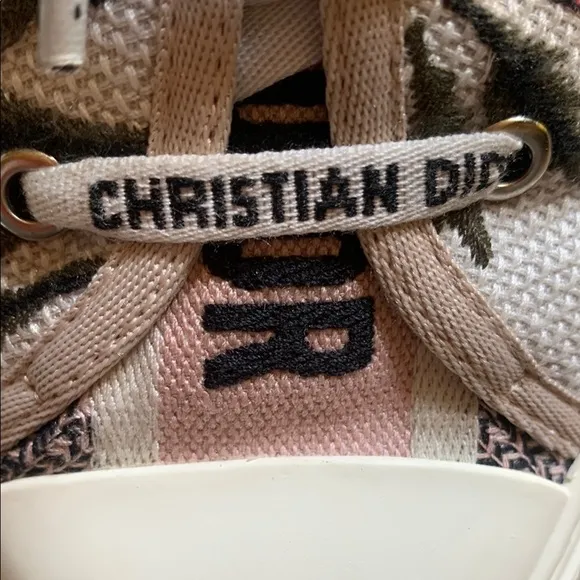 Dior White Canvas Sneakers with Playful Doodles
