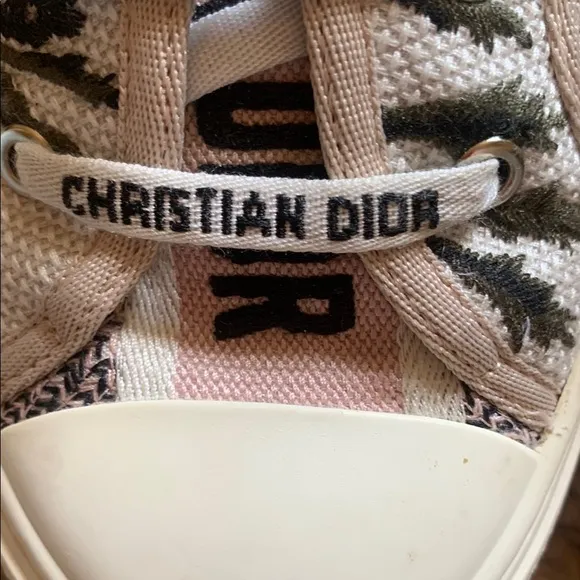 Dior White Canvas Sneakers with Playful Doodles