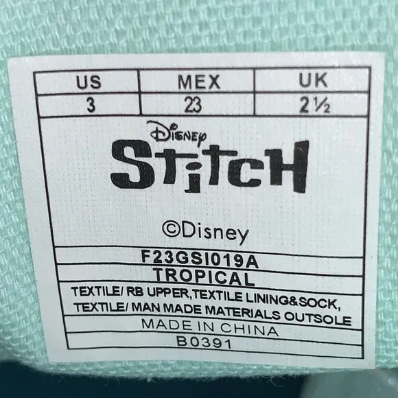 Disney Lilo &amp; Stitch High-Top Sneakers-Size 3 NWOT