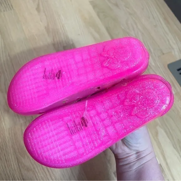 Disney Minnie Mouse Jelly Flats NWT Sz 12 Pink Daisy Duck Shoes