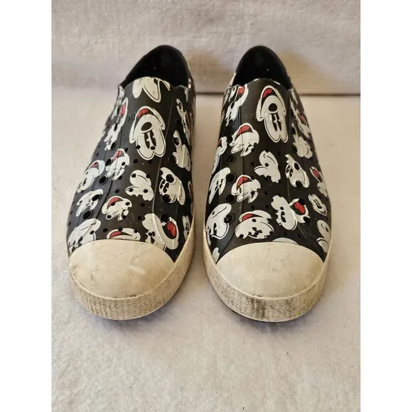 Disney X Native Unisex Black Mickey Mouse Slip On Water Shoes Size M 12 / W 14