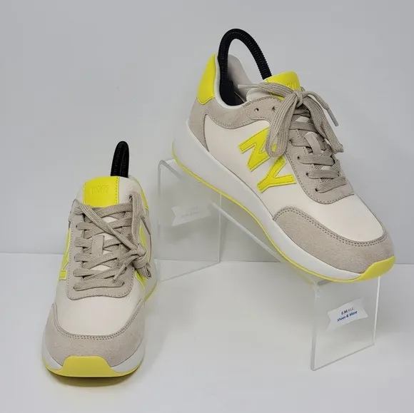 DKNY Women's Size 6M OAKS LOGO Lace Up Lifestyle Casual Shoes Beige/Yellow New
