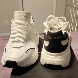 Dolce &amp; Gabbana White and Black Chunky Sneakers