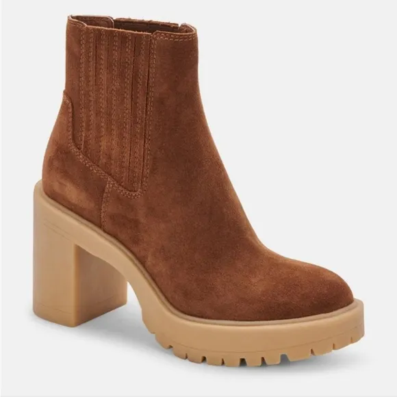 Dolce‎ Vita Caster H2O Booties Suede, Size 9.5 Boots