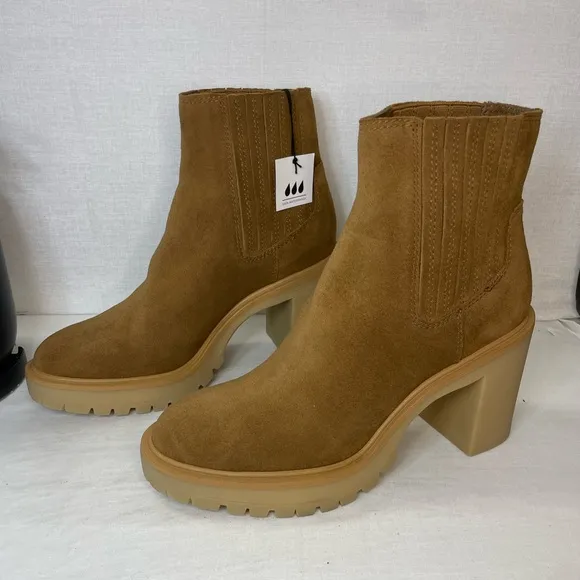 Dolce‎ Vita Caster H2O Booties Suede, Size 9.5 Boots