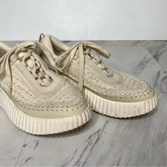 Dolce Vita Dolen Natural Lace Up Sneaker 7