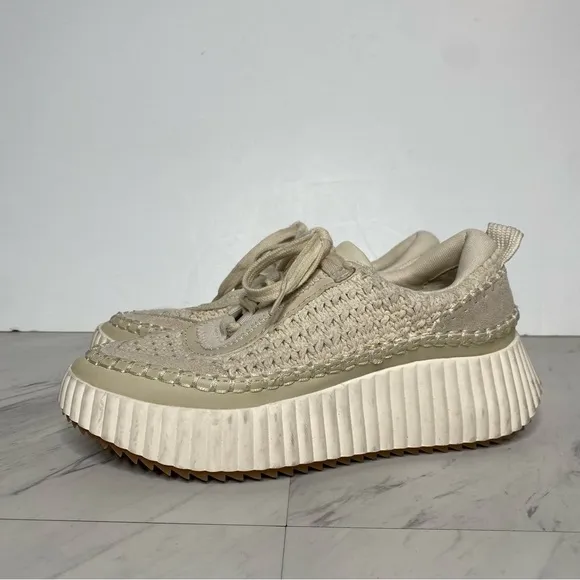 Dolce Vita Dolen Natural Lace Up Sneaker 7