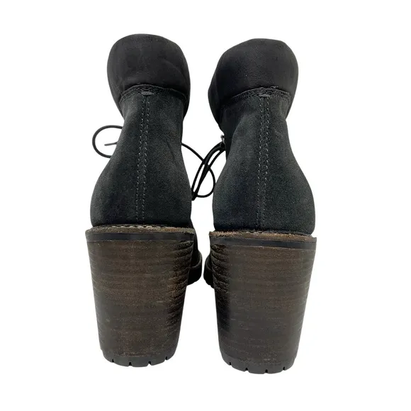 DOLCE VITA Post Faux Shearling-Trim Suede Booties