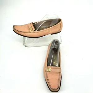 DOLCE &amp; GABBANA Pink Nude Loafer Shoes Flats