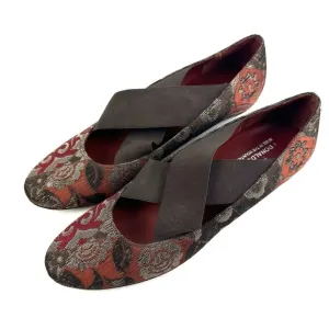 Donald Pliner Holli Flats 6.5 Couture Floral Tapestry Slip On Shoes Womens NEW