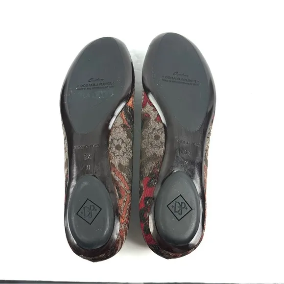Donald Pliner Holli Flats 6.5 Couture Floral Tapestry Slip On Shoes Womens NEW