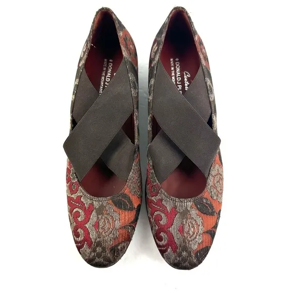 Donald Pliner Holli Flats 6.5 Couture Floral Tapestry Slip On Shoes Womens NEW
