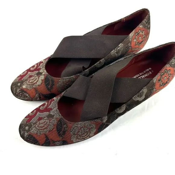 Donald Pliner Holli Flats 6.5 Couture Floral Tapestry Slip On Shoes Womens NEW