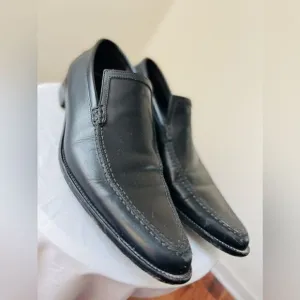 DONALD PLINER MEN’S BLACK LEATHER SHOES SIZE 8.5