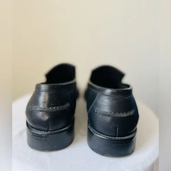 DONALD PLINER MEN’S BLACK LEATHER SHOES SIZE 8.5