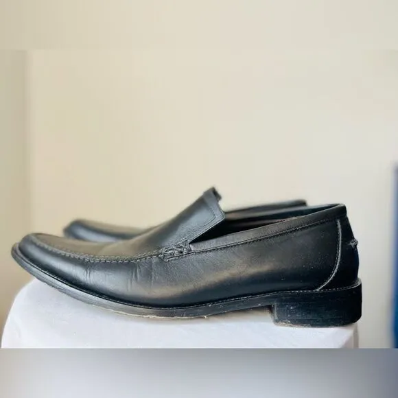 DONALD PLINER MEN’S BLACK LEATHER SHOES SIZE 8.5