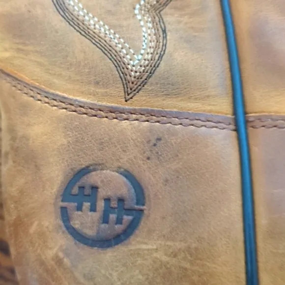 Double Hi breakroom Western Work Cowboy Boots #DH8560 Leather square Toe Sz 10.5