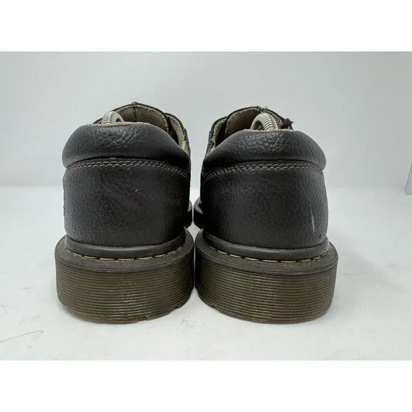 Dr Marten Shoes Marchant Mens 11 Doc Brown‎ Leather Oxford Work Boots Low Y2k