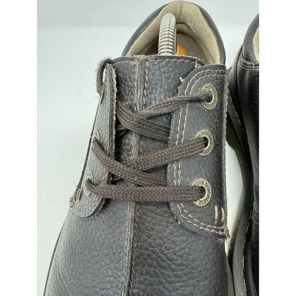 Dr Marten Shoes Marchant Mens 11 Doc Brown‎ Leather Oxford Work Boots Low Y2k