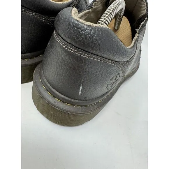 Dr Marten Shoes Marchant Mens 11 Doc Brown‎ Leather Oxford Work Boots Low Y2k