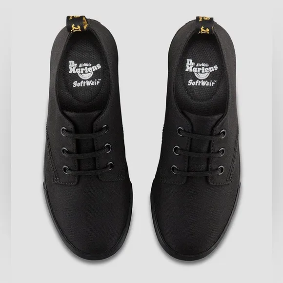 Dr. Martens airwair black canvas Santanita junior sneakers size 1