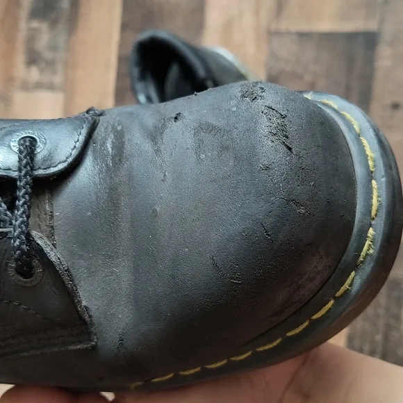 Dr. Martens Black Leather Industrial Steel Toe Work Boots Electric Hazard Sz 9