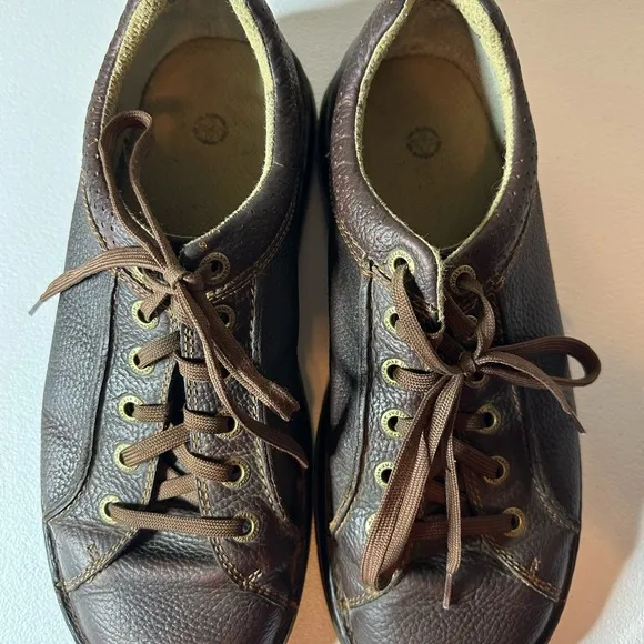 Dr. Martens Brown Leather Sneakers with Textured Finish