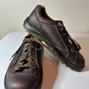 Dr. Martens Brown Leather Sneakers with Textured Finish