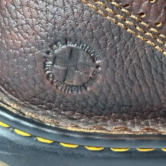 Dr. Martens Brown Leather Sneakers with Textured Finish