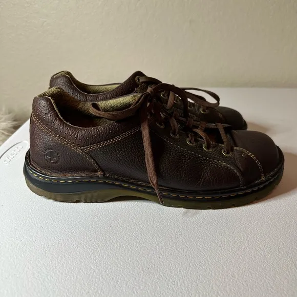 Dr. Martens Brown Leather Sneakers with Textured Finish