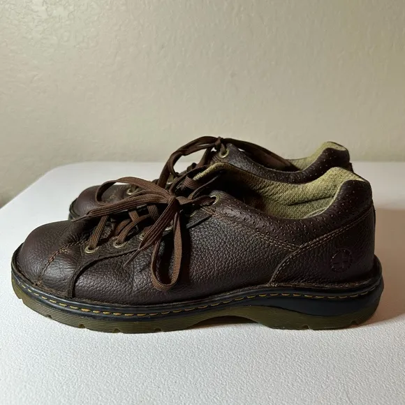 Dr. Martens Brown Leather Sneakers with Textured Finish