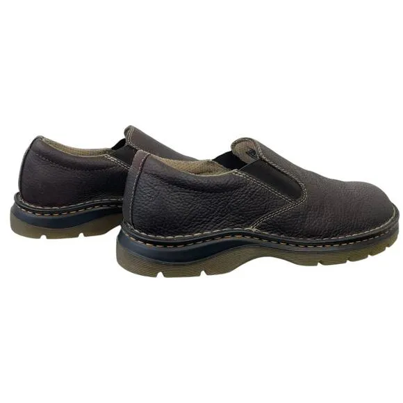 Dr. Martens Bryce Brown Leather Slip On Shoes Men’s 10 Casual Comfort Work
